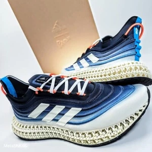 Adidas -US 13 Men's -Navy Blue White Orange -Runner -4DFWD X Parley -GX6604- New - Picture 1 of 24