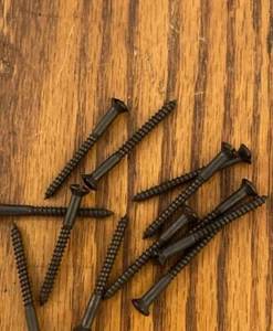 Wood Screws # 6 X 1-1/2” Slotted Oval Head Steel Black Oxide 20 Pk Free Shipping - Picture 1 of 3