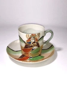 Vintage Mepoco Ware Lusterware handbemalt Moriage Demitasse Set Japan - Bild 1 von 6