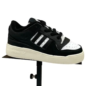 Adidas Forum Low Toddler Boy's Slip-on Sneakers Size 7 Black/White/Cream Shoes - Picture 1 of 12