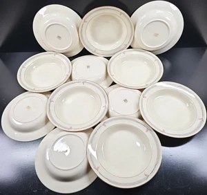 Lote de 12 cuencos de sopa Lenox Gramercy Rim vintage elegante plato de mesa floral retro - Imagen 1 de 24