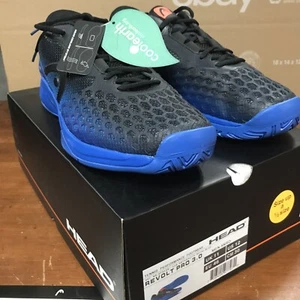 HEAD Men's Revolt Pro 3.0 Homme Tennis Shoe Size 12 | Black & Blue - Picture 1 of 12