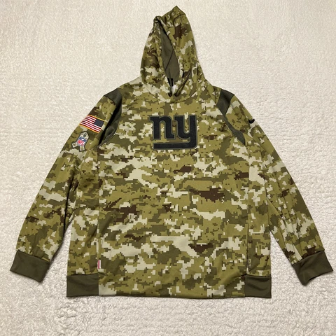 New York Giants Hoodie Mens Extra Large Green Camo Salute to Service Nike Cover