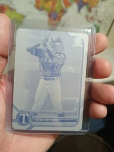 One Of One! Danyer Cueva Bowman Chrome Printing Plate Magenta. Rangers Rare ๐ฅ๐ฅ - Picture 1 of 2