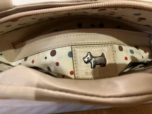 Radley Leather handbag polka dot lining Dog tag - Picture 1 of 4