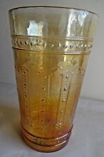 Vintage Carnival Glass Tumblers Beaded Spears Jain Glass Works India Rare#19 F