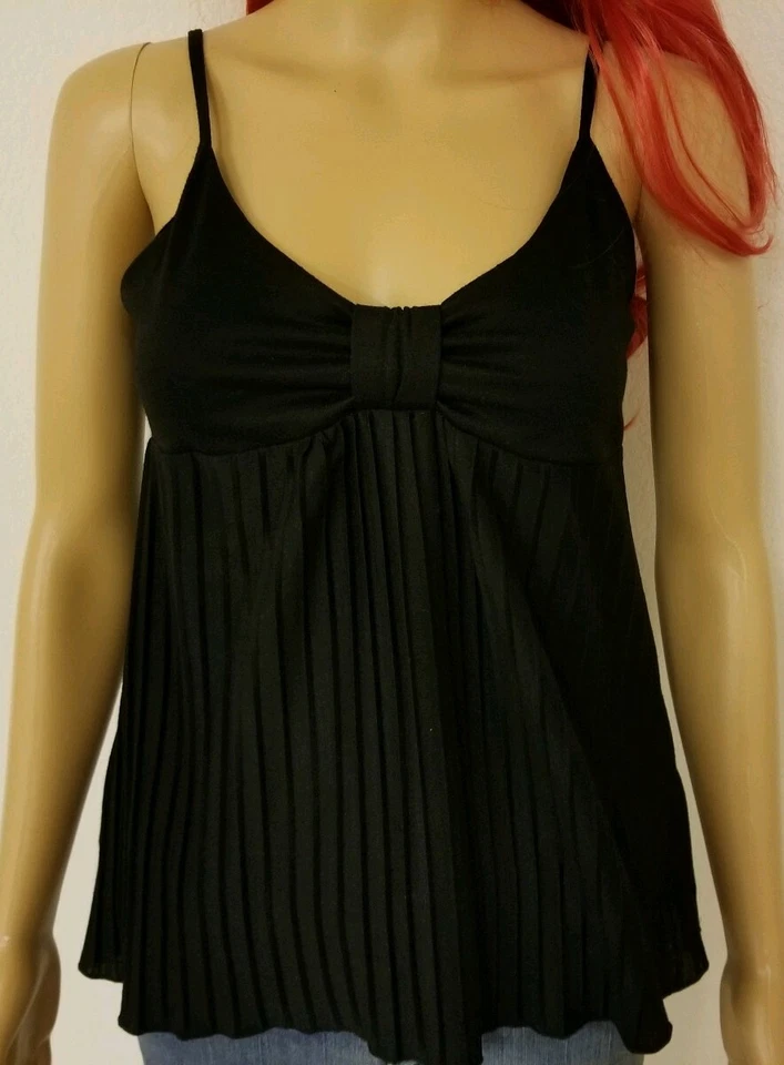 Camiseta sin mangas Kenneth Cole Reaction con correa de espagueti talla XS negra sin mangas Foto 1 de 4