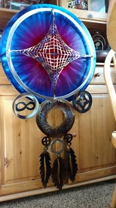 dreamcatcher wall Sculptures Metal art plasma cut Home Decor Garden Art patio - Picture 1 of 3