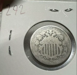 USA 5 Cent 1867 Shield Nickel w/Rays - Picture 1 of 3