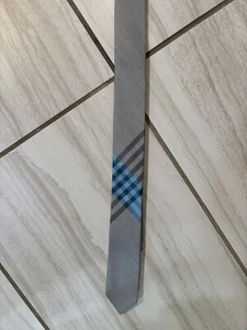 Express Men's Gray Blue Stripe Tie - New - Picture 1 of 5