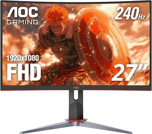 AOC C27G4ZH 27" Curved Frameless Ultra-Fast Gaming Monitor, FHD 1080p, 0.3ms NEW - Picture 1 of 5