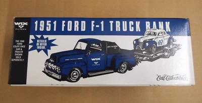 Camioneta pick-up Ford F-1 1951 Wix Filtros banco fundido a presión azul ERTL 1:25 NUEVA EN CAJA Foto 1 de 4