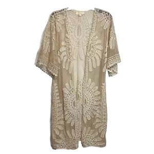 Plumero/encubrimiento de encaje transparente Rebellion Again talla pequeña capas boho hippie - Imagen 1 de 7