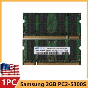 2GB For Samsung 2RX8 PC2-5300S DDR2-667MHz 200pin SODIMM Laptop Memory RAM USA - Picture 1 of 6