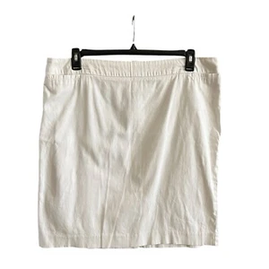 George Skirt Women's Size 18 White Pencil Straight Stretch Zip Minimalist Casual - Picture 1 of 6