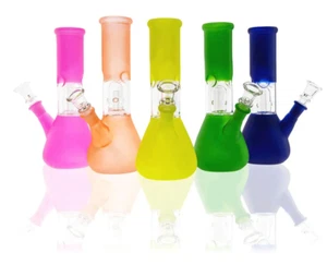 😍 8" FARBIGE GLAS WASSERPFEIFE MIT PERKOLATOR 😎 COOLE STRAIGHT NECK BONGS - Bild 1 von 19