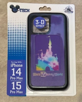 Funda para teléfono Disney Parks World Castle púrpura 3D D-Tech iPHONE 14 y 15 Pro Max Foto 1 de 2