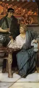 Sir Lawrence Alma Tadema photo A4 the roman wine tasters 1861 - Picture 1 of 1