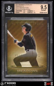 Austin Meadows BGS 9.5: 2013 Bowman Sterling Gold Refractors Gisto /50 POP 5 - Picture 1 of 4