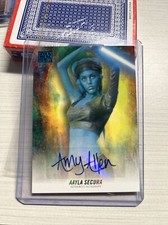 Amy Allen As Aayla Secura Auto /50 2018 Topps Star Wars Galaxy #GA-AA Autograph