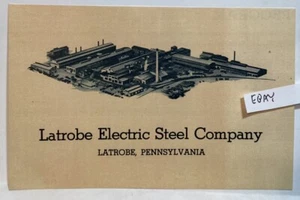 1938 LATROBE ELECTRIC STEEL COMPANY FACTORY MILL PENNSYLVANIA PA. NEUE POSTKARTE - Bild 1 von 1
