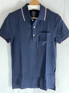 J.Crew NWT Slim stretch pique double-tipped polo shirt Navy Size XS L0489 - Picture 1 of 13