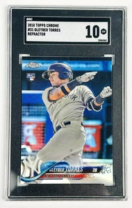 2018 Topps Chrome Gleyber Torres Refractor RC #31 SGC Gem Mint 10 - Imagen 1 de 2