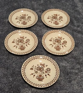 VTG Johnson Bros Staffordshire Old Granite Jamestown Bread Plates Set Of 5 5.5" - Picture 1 of 6