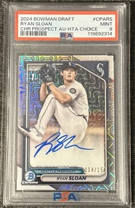 Ryan Sloan 2024 Bowman Draft 1st Mojo Auto /150 Seattle Mariners PSA 9 - Bild 1 von 2