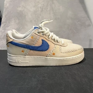 Nike Air Force 1 Low Shoes Mens 8.5 Cream LA Flea 40th Anniversary Floral Stitch - Picture 1 of 10