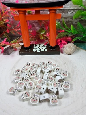 200 piezas Arcilla Polimérica Fimo Espaciador Heishi Navidad Reno Cuentas Suministros Hágalo Usted Mismo Foto 1 de 2