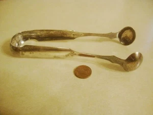 Tongs Antique Early 1900's OLIVE McFadden Marked Monogramed Pair Collectible! - Picture 1 of 5