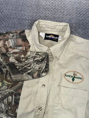 Camisa con botones Ranch King camuflada y caqui XL - Janet Blaze envolvente caza al aire libre Foto 1 de 4