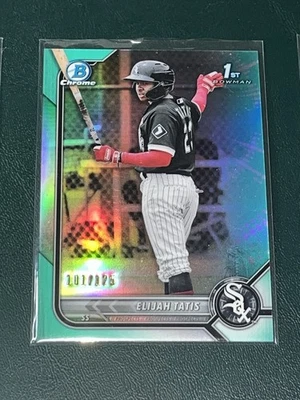 2022 Bowman Chrome Elijah Tatis AQUA /125 - Image 1 of 2