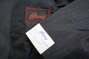 Brioni Nomentano 100% Lana Gris Sólido 2 PC Chaqueta Pantalones Talla 40R Nuevo - Imagen 1 de 12