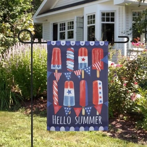 Northlight Hello Summer Patriotic Americana Popsicle Garden Flag 12.5" x 18" - Picture 1 of 7