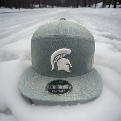 Gorra Michigan State Spartans New Era 9FIFTY "Denim Split" Malla Snapback H123 Foto 1 de 4