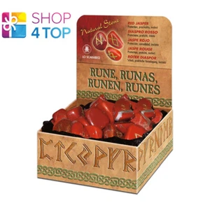 Jaspe Rouge Rune Naturel Pierre Méditation Ésotérique avec Sac lo scarabeo Neuf - Photo 1 sur 3