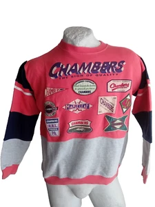 CHAMBERS Vintage Anni 90 Felpa da Uomo sportiva Maglia sweatshirt Patch Usa NHL - Picture 1 of 8