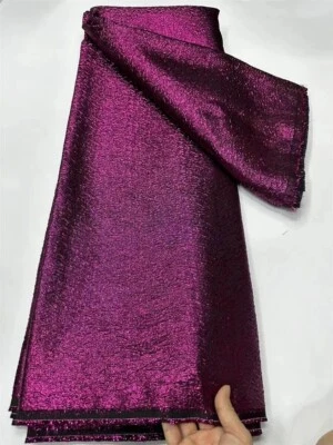 Brocade Fabric Purple brocade Jacquard fabric solid brocade Solid Magenta 5yards - Image 1 of 4