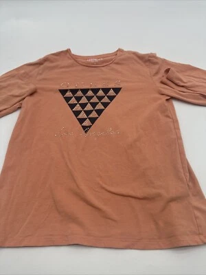 Camisa Guess Juvenil Niña Manga Larga Mujer Talla 16 Naranja Estrás .. #21840 Foto 1 de 4