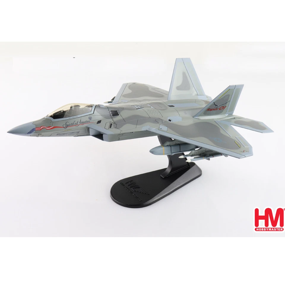 Hobby Master Lockheed F-22 Raptor Aircraft "Spirit of America" 1/72 HA2811C