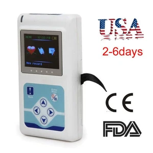 12-Channel 24H ECG EKG Holter Analyze System Recorder Monitor+Software Portable - Picture 1 of 6