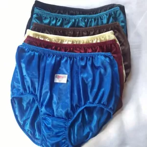 6pc Underwear XL Nylon Soft Silky Woman Granny Panties Briefs High Waist 36"-42" - Picture 1 of 13