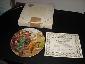 VINTAGE - PIATTO DA COLLEZIONE - SA - OKLAHOMA - NON DICO NO + COA - 1986 - Foto 1 di 2