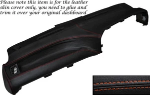 ORANGE STITCH TOP DASH DASHBOARD LEATHER SKIN COVER FITS FORD GRANADA MK3 - Imagen 1 de 3