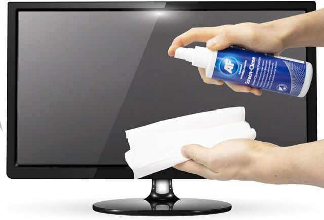 Screen Mom Kit de limpiador de pantalla para laptop, limpiador de teléfono,  iPad, lentes, LED, LCD, TV, incluye spray de 2 onzas y 2 paños de limpieza