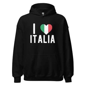 I Love Italia Hoodie Midweight Blennded Cotton Unisex Pullover - Bild 1 von 9