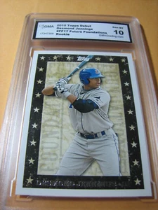 DESMOND JENNINGS RAYS 2010 PRO DEBUT FUTURE FOUNDATIONS # FF17 RC GRADED 10 - Picture 1 of 1