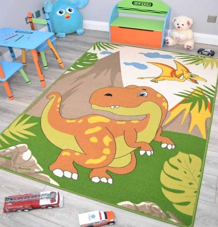 Kids Bedroom Rugs Boys Girls Non Slip Machine Washable Jungle Animal Nursery Rug - Image 1 of 1
